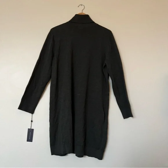 Flag Stripe Turtleneck Cotton Sweater Dress - Picture 9 of 10